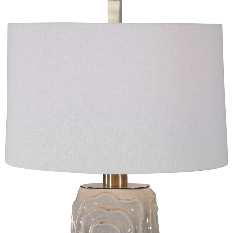 Uttermost 26379-1 One Light Table Lamp, Brushed Nickel