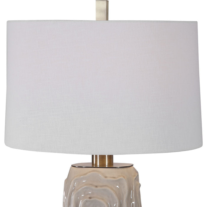 Uttermost 26379-1 One Light Table Lamp, Brushed Nickel