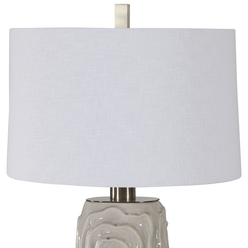Uttermost 26379-1 One Light Table Lamp, Brushed Nickel