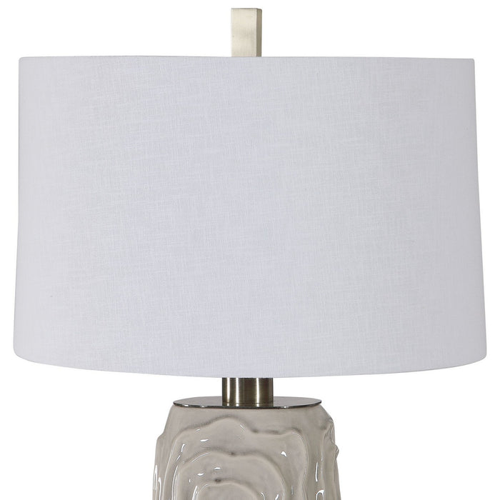 Uttermost 26379-1 One Light Table Lamp, Brushed Nickel