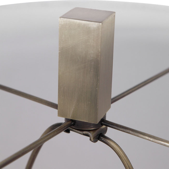 Uttermost 26379-1 One Light Table Lamp, Brushed Nickel