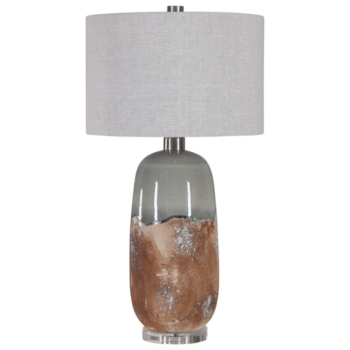 Uttermost 26381-1 One Light Table Lamp, Brushed Nickel