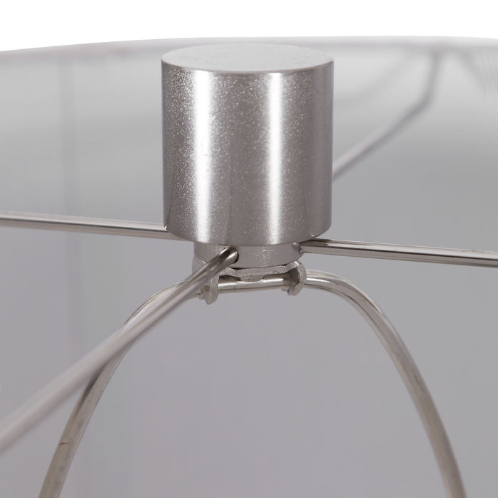 Uttermost 26381-1 One Light Table Lamp, Brushed Nickel