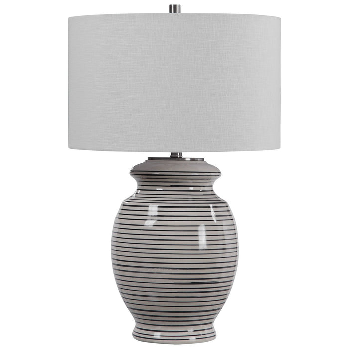 Uttermost 26383-1 One Light Table Lamp, Brushed Nickel
