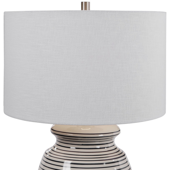 Uttermost 26383-1 One Light Table Lamp, Brushed Nickel