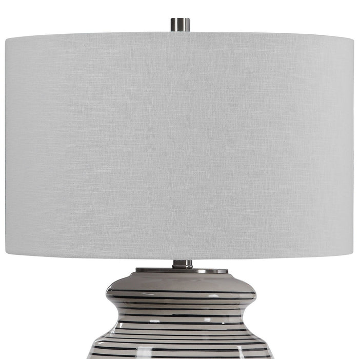 Uttermost 26383-1 One Light Table Lamp, Brushed Nickel