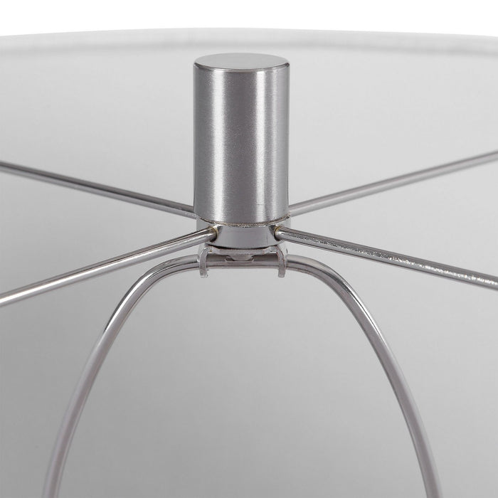 Uttermost 26383-1 One Light Table Lamp, Brushed Nickel