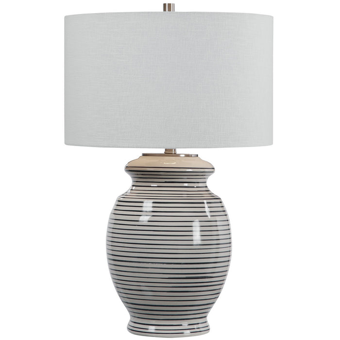Uttermost 26383-1 One Light Table Lamp, Brushed Nickel