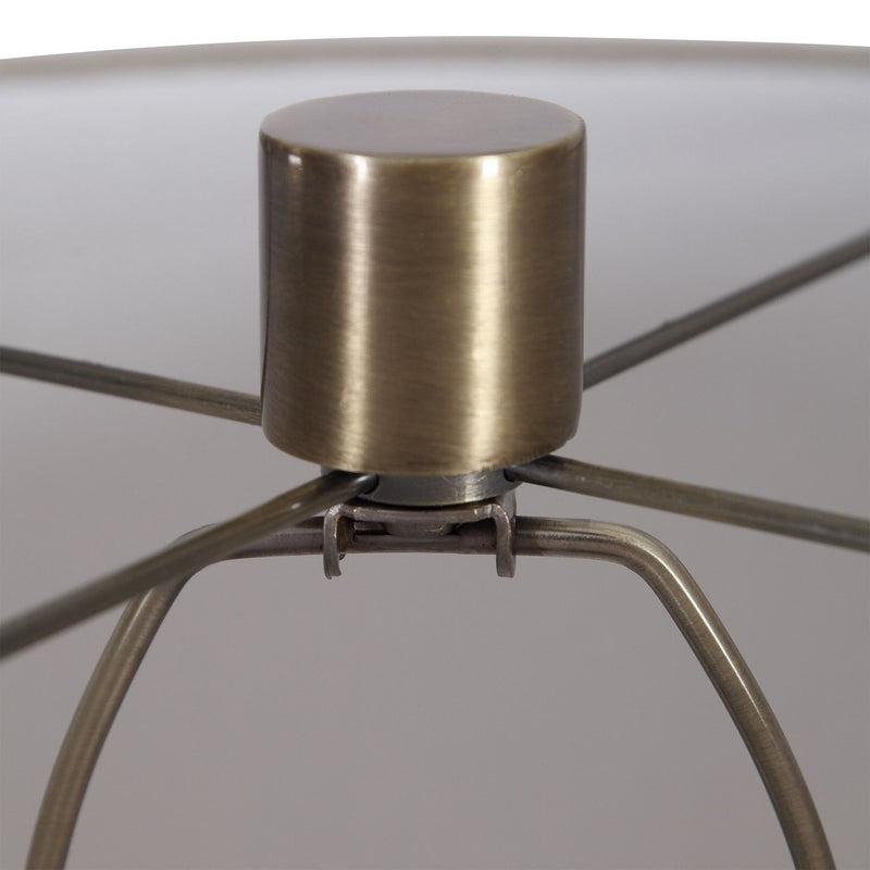 Uttermost 26384-1 One Light Table Lamp, Antiqued Brushed Brass