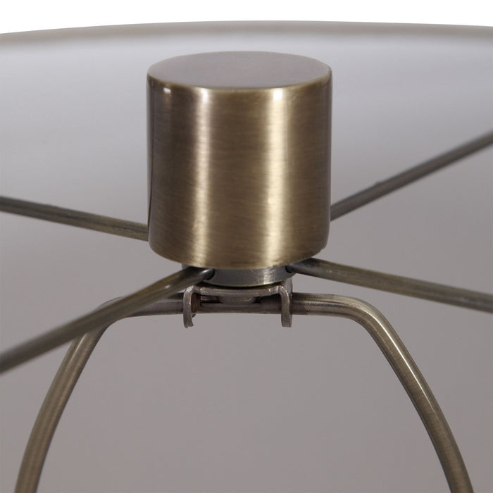 Uttermost 26384-1 One Light Table Lamp, Antiqued Brushed Brass