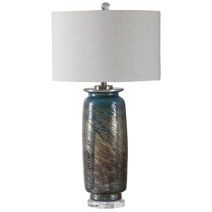 Uttermost 27919 One Light Table Lamp, Brushed Nickel