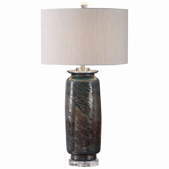 Uttermost 27919 One Light Table Lamp, Brushed Nickel