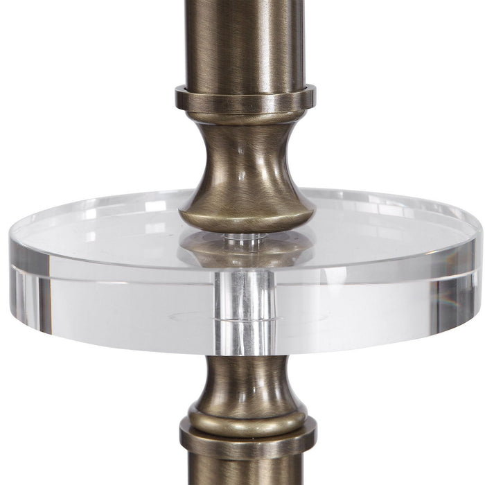 Uttermost 28196-1 One Light Floor Lamp, Antique Brass