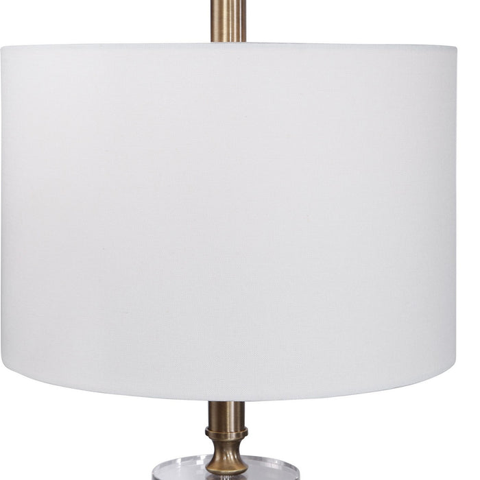 Uttermost 28196-1 One Light Floor Lamp, Antique Brass