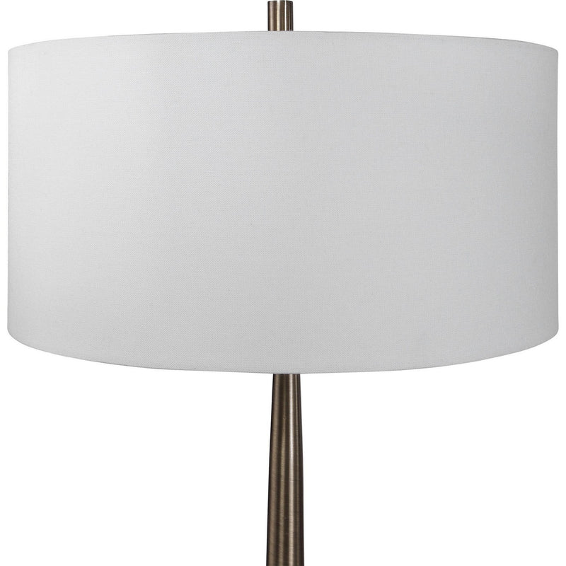 Uttermost 28197 One Light Floor Lamp, Antique Brass