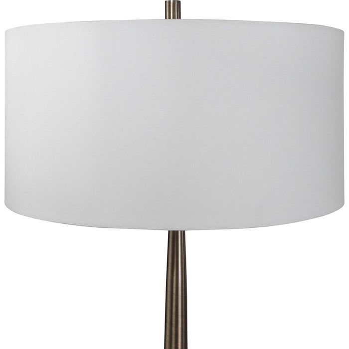 Uttermost 28197 One Light Floor Lamp, Antique Brass