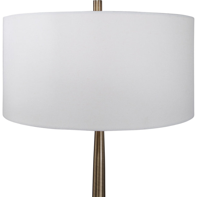 Uttermost 28197 One Light Floor Lamp, Antique Brass