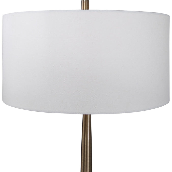 Uttermost 28197 One Light Floor Lamp, Antique Brass