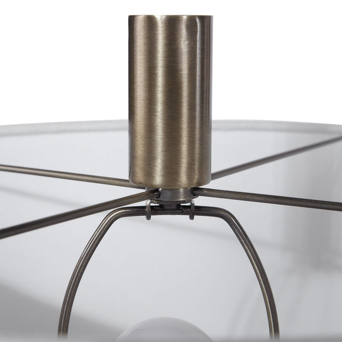 Uttermost 28197 One Light Floor Lamp, Antique Brass
