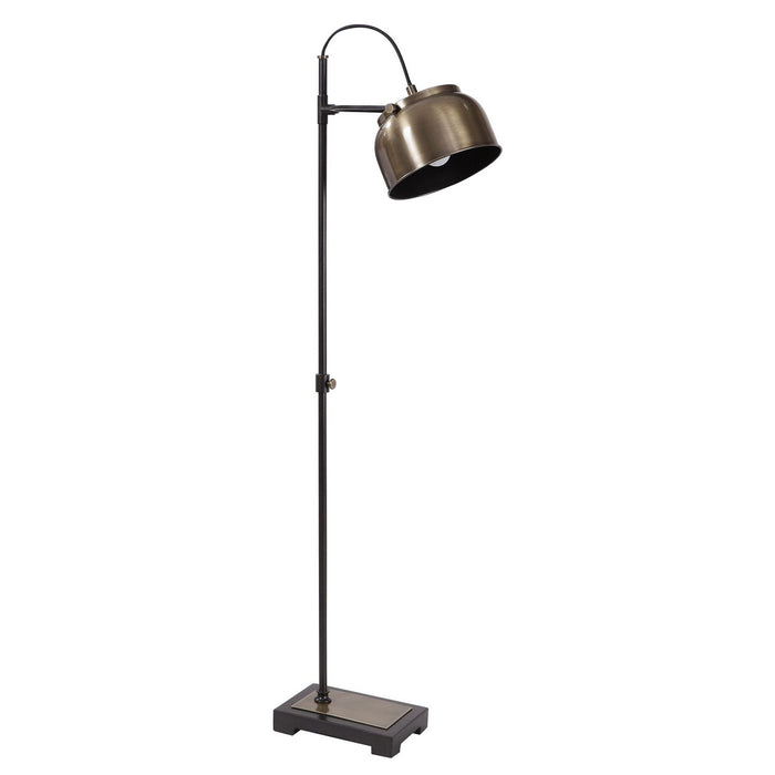 Uttermost 28200-1 One Light Floor Lamp, Antique Brass
