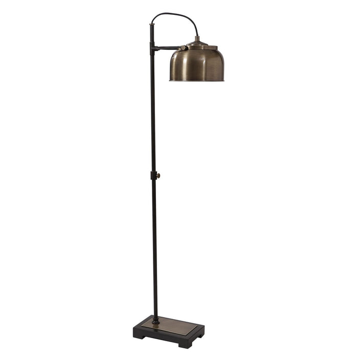 Uttermost 28200-1 One Light Floor Lamp, Antique Brass