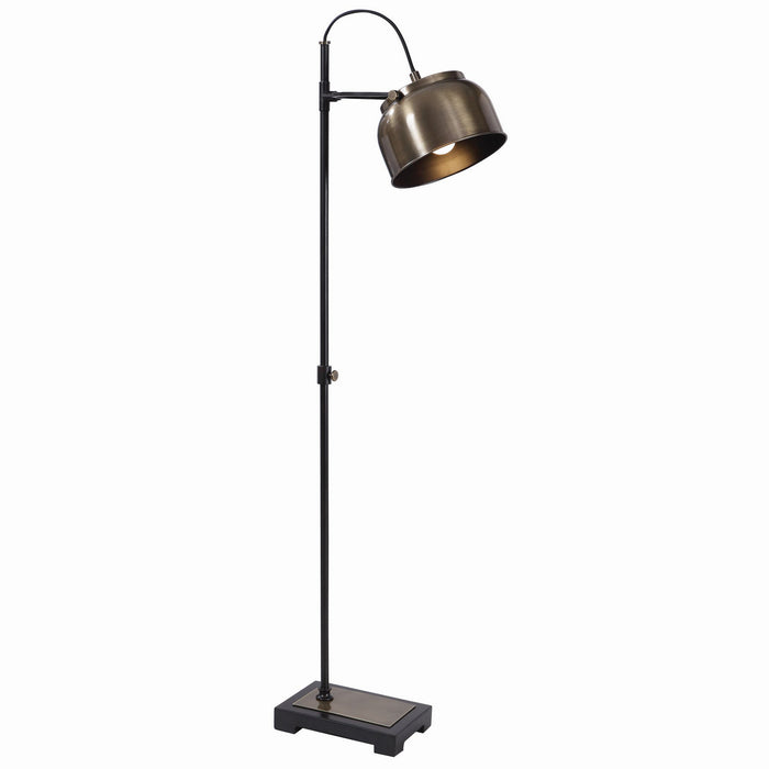 Uttermost 28200-1 One Light Floor Lamp, Antique Brass