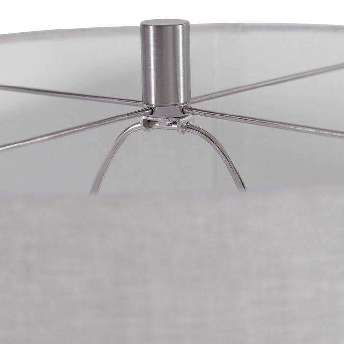 Uttermost 28204 One Light Table Lamp, Glossy Warm Gray Glaze