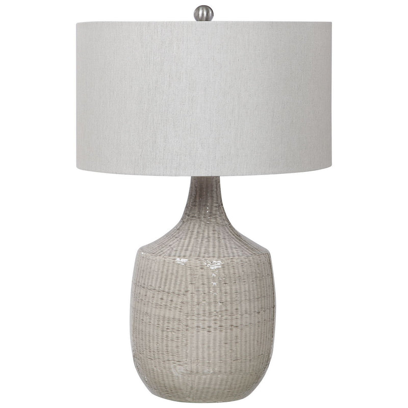 Uttermost 28205-1 One Light Table Lamp, Brushed Nickel
