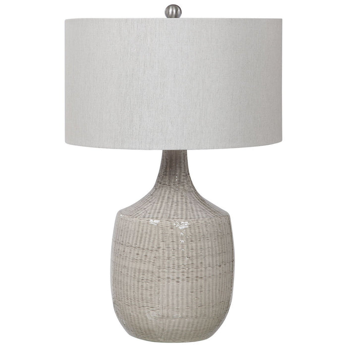Uttermost 28205-1 One Light Table Lamp, Brushed Nickel
