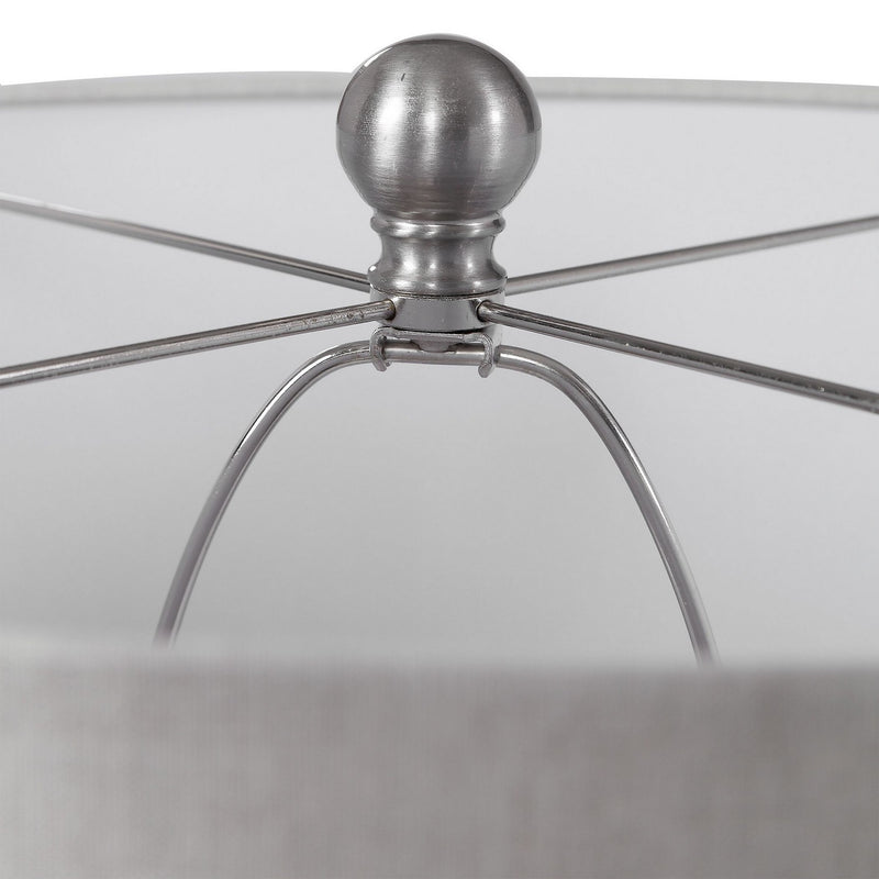 Uttermost 28205-1 One Light Table Lamp, Brushed Nickel