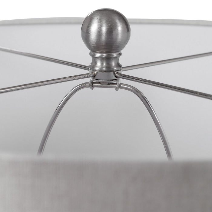 Uttermost 28205-1 One Light Table Lamp, Brushed Nickel