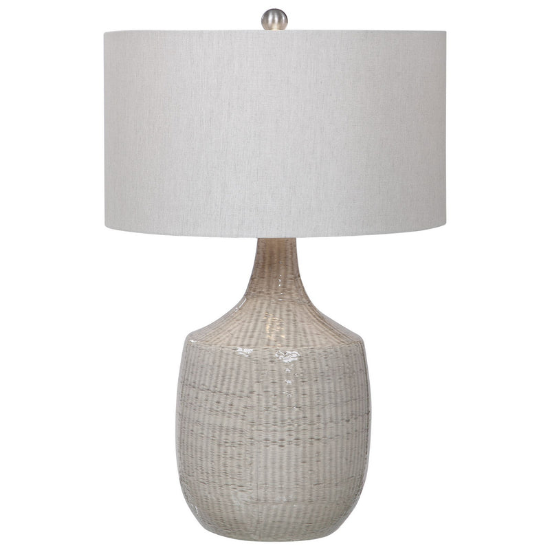 Uttermost 28205-1 One Light Table Lamp, Brushed Nickel