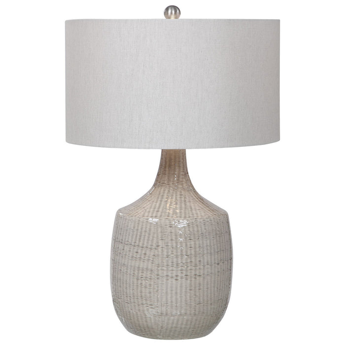 Uttermost 28205-1 One Light Table Lamp, Brushed Nickel