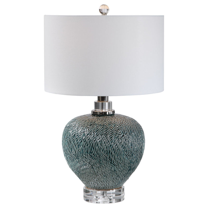 Uttermost 28208-1 One Light Table Lamp, Polished Nickel