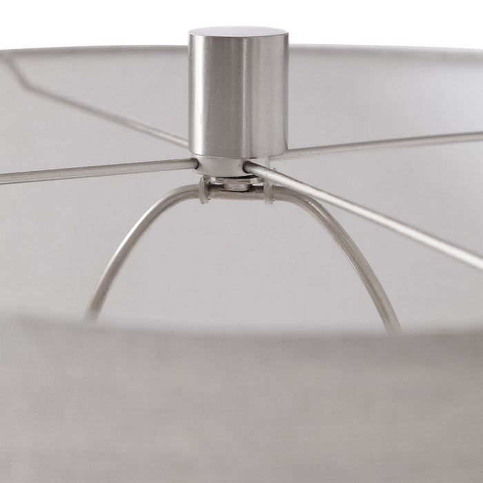 Uttermost 28212-1 One Light Table Lamp, Brushed Nickel