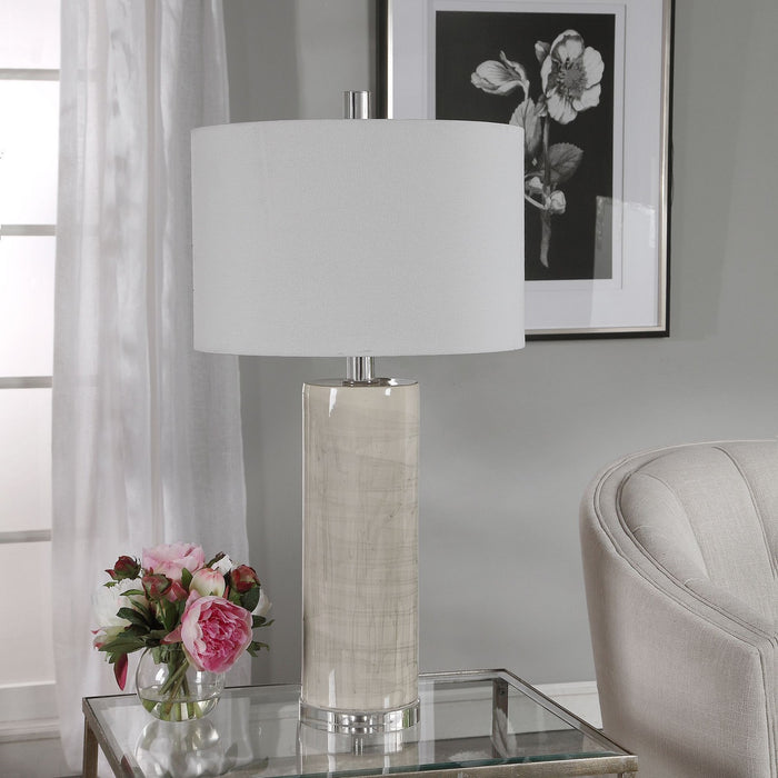 Uttermost 28214 One Light Table Lamp, Polished Nickel