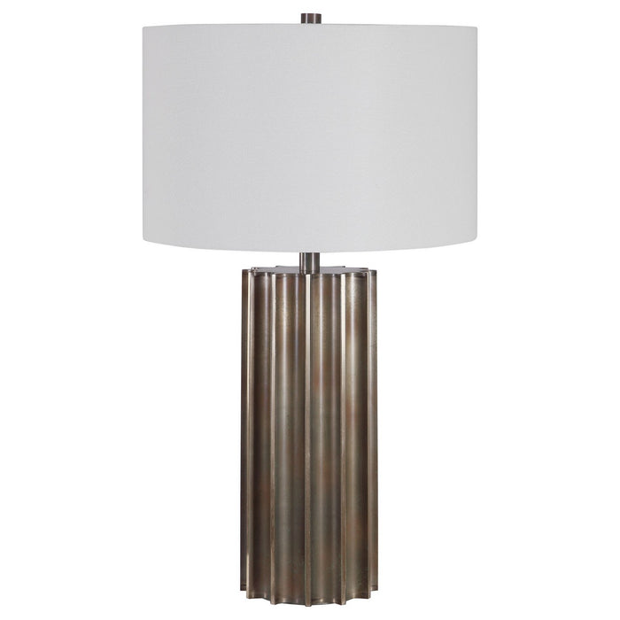 Uttermost 28264 One Light Table Lamp, Aged Gun Metal