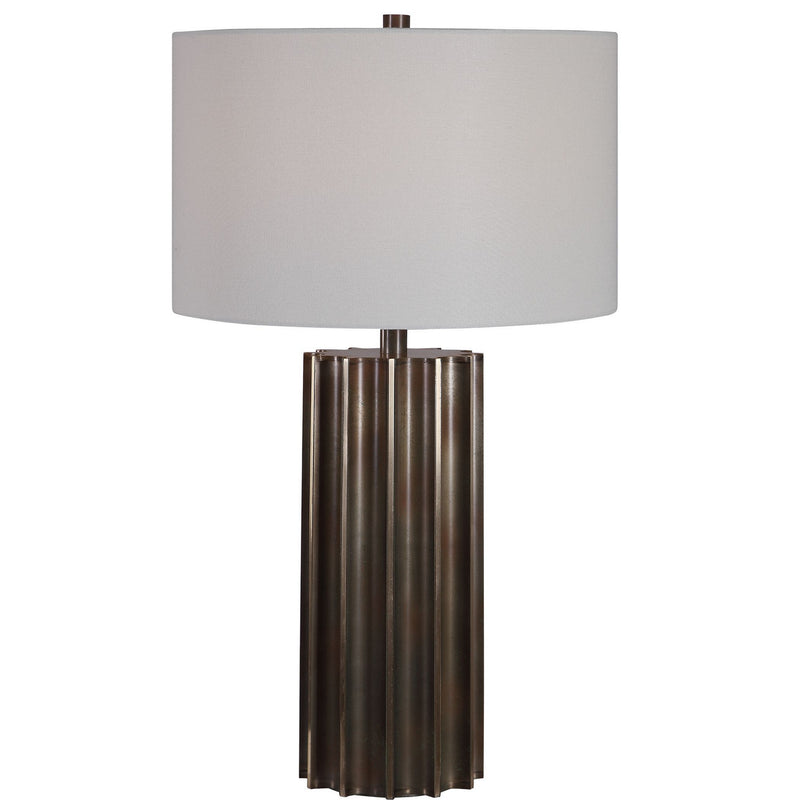 Uttermost 28264 One Light Table Lamp, Aged Gun Metal