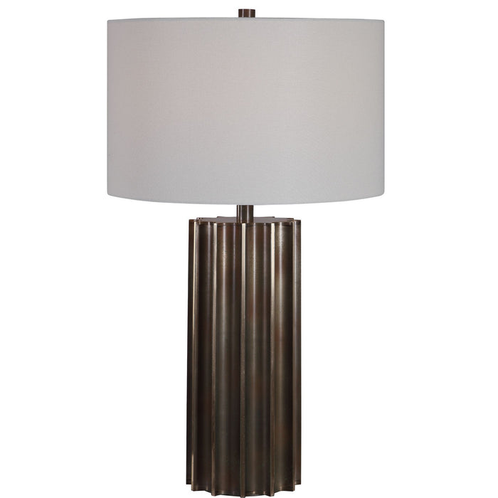 Uttermost 28264 One Light Table Lamp, Aged Gun Metal