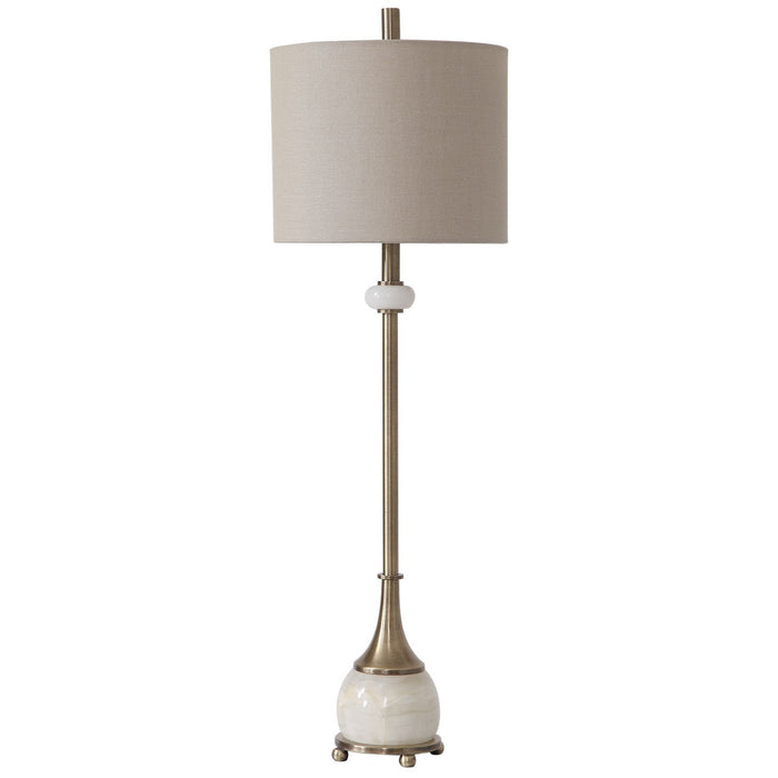 Uttermost 29687-1 One Light Buffet Lamp, Antique Brass
