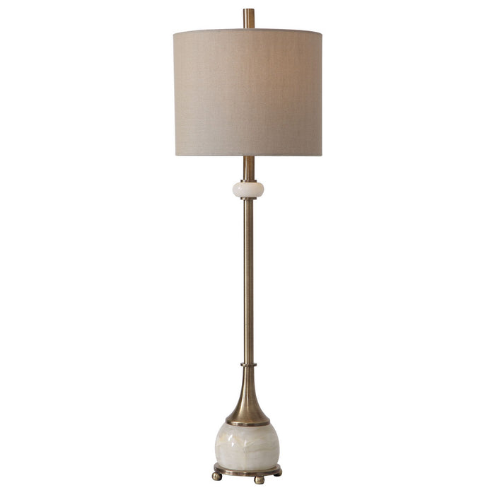 Uttermost 29687-1 One Light Buffet Lamp, Antique Brass