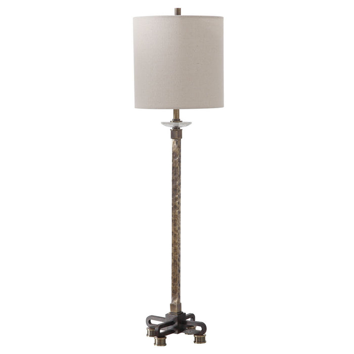 Uttermost 29690-1 One Light Buffet Lamp, Antique Brass