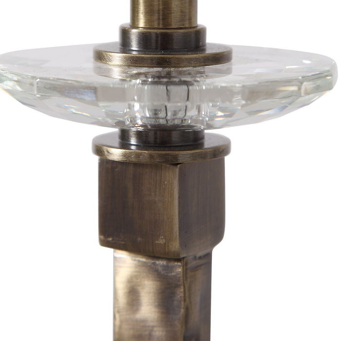 Uttermost 29690-1 One Light Buffet Lamp, Antique Brass