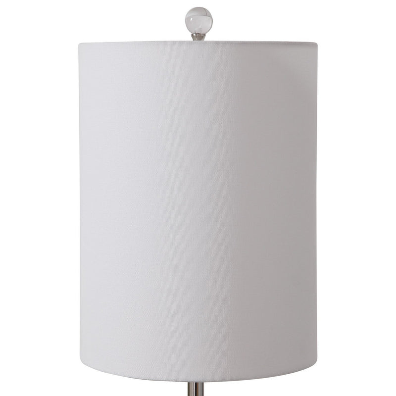Uttermost 29698-1 One Light Buffet Lamp, Polished Nickel