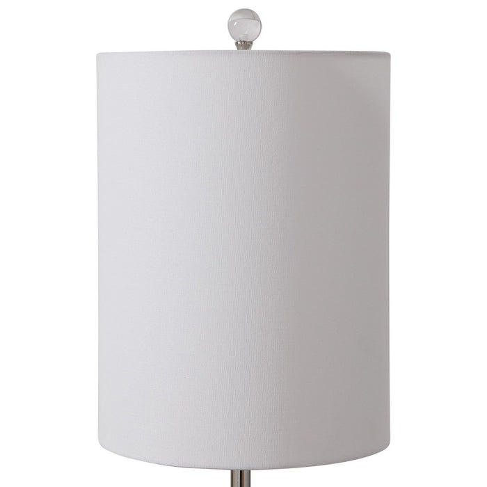Uttermost 29698-1 One Light Buffet Lamp, Polished Nickel