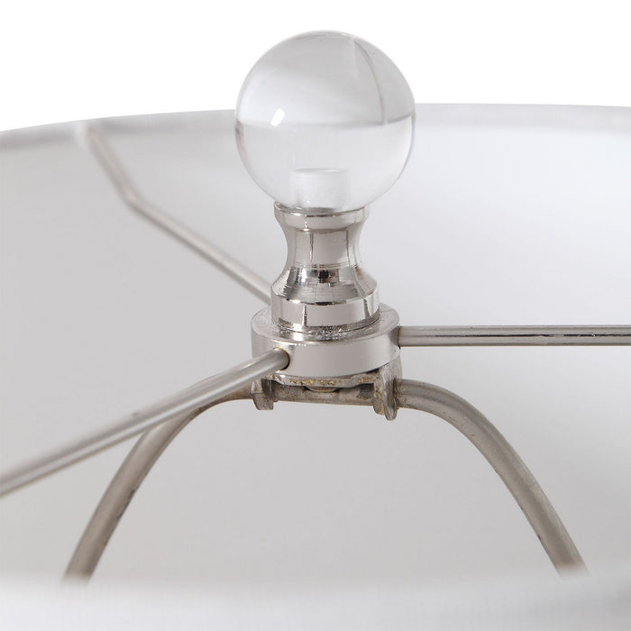 Uttermost 29698-1 One Light Buffet Lamp, Polished Nickel