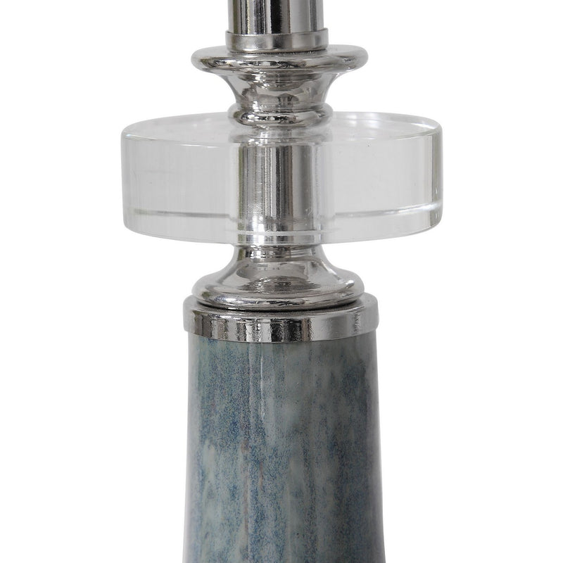 Uttermost 29698-1 One Light Buffet Lamp, Polished Nickel
