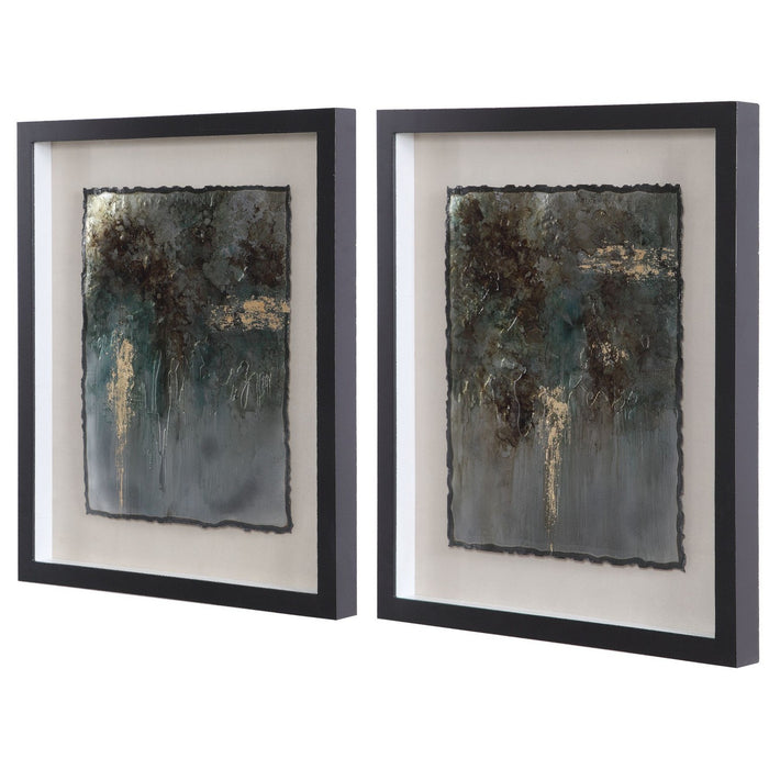 Uttermost 35366 Framed Prints, Set/2, Silver Leaf