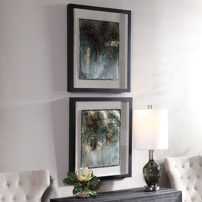 Uttermost 35366 Framed Prints, Set/2, Silver Leaf