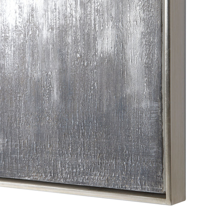Uttermost 51304 Hand Painted Canvases, Set/3, Silver Leaf